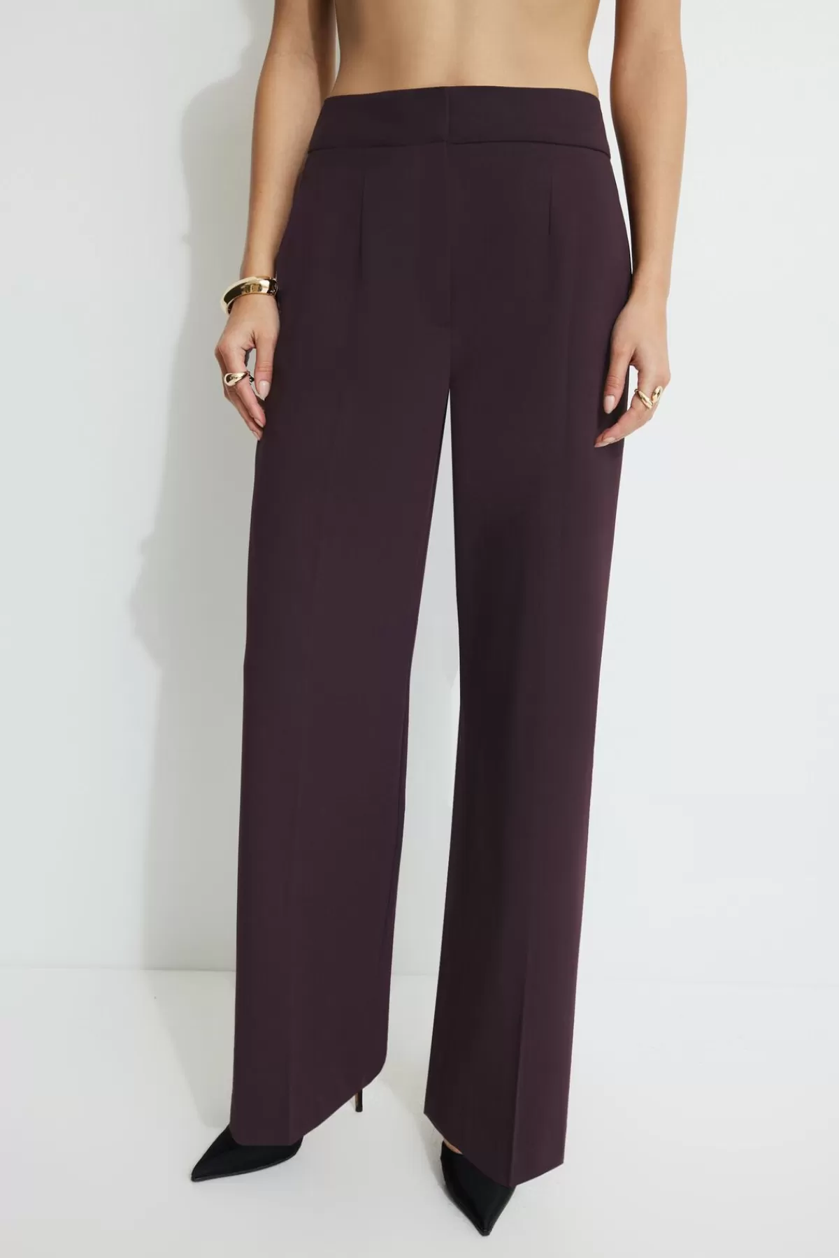 Dynamite Yasmin Straight Leg Pants Burgundy Best