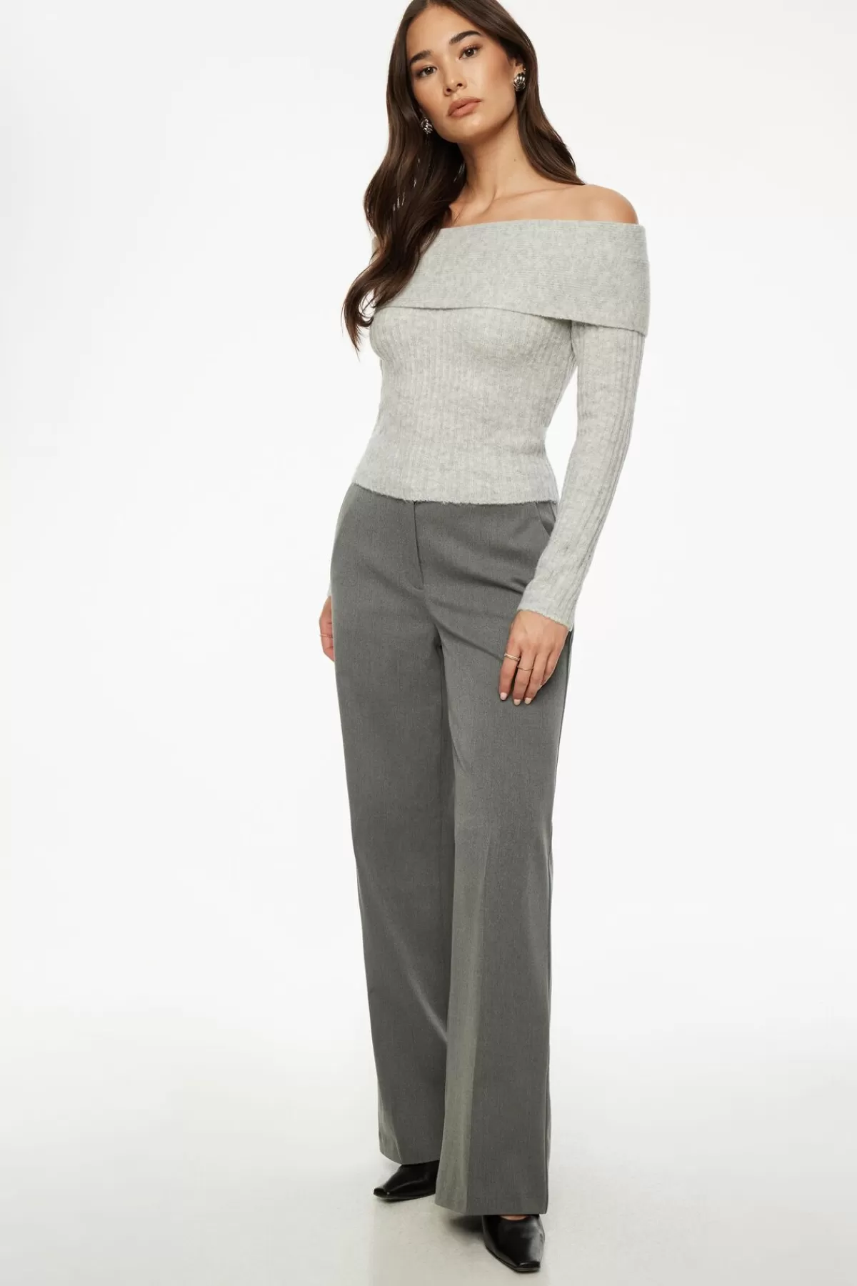 Dynamite Yasmin Straight Leg Pants Gray Store